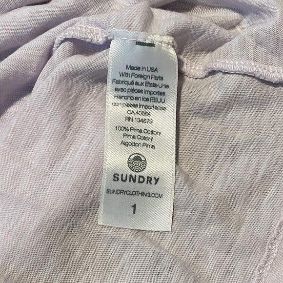 Sundry Women’s Light Purple Short Sleeve Shirt Size 1 Small - Picture 4 of 6
